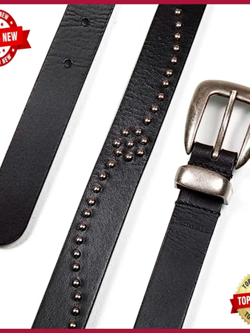 Studded Leather Western Belt - 1